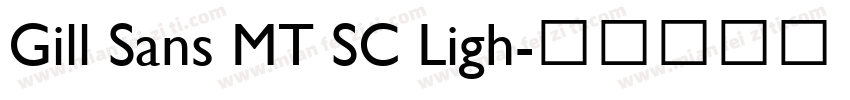 Gill Sans MT SC Ligh字体转换
